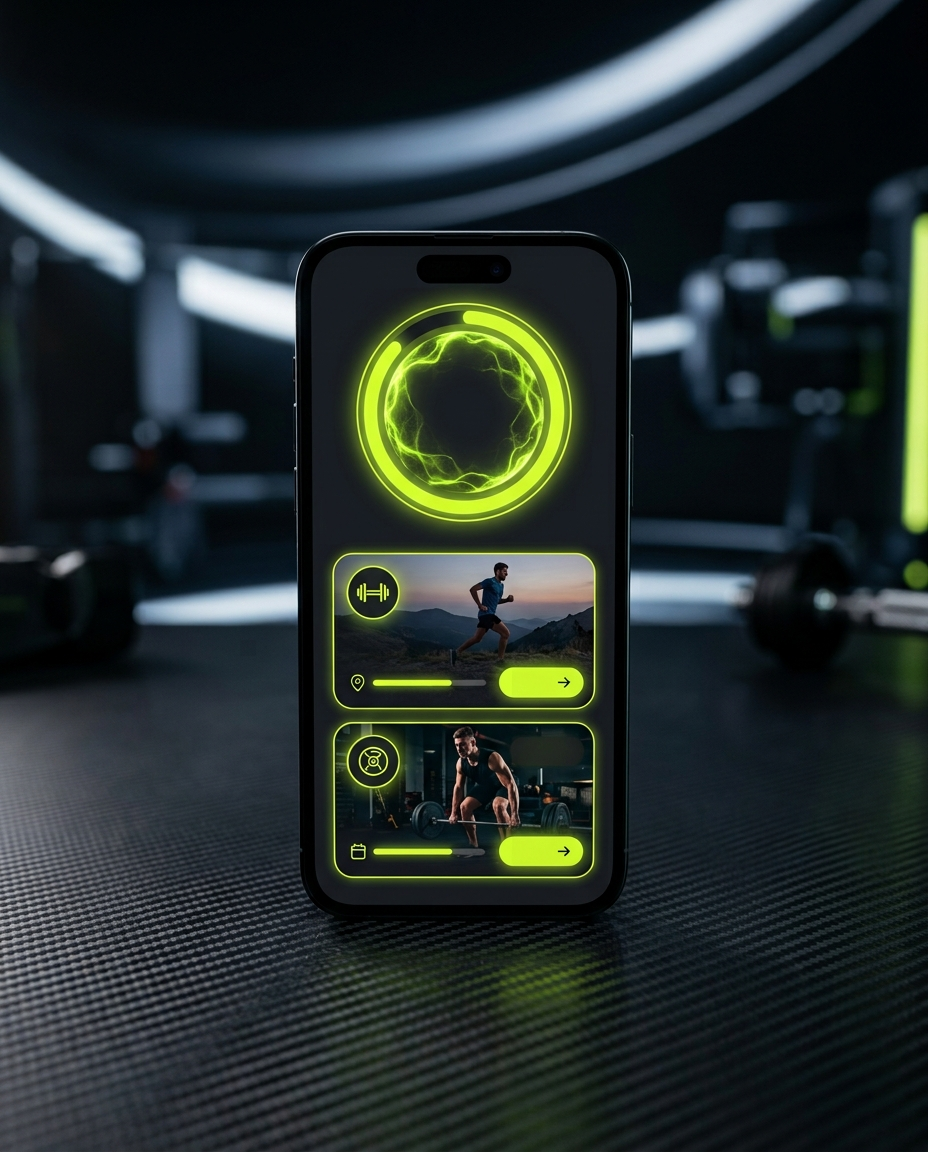 Mockup Application Mobile FitBaze